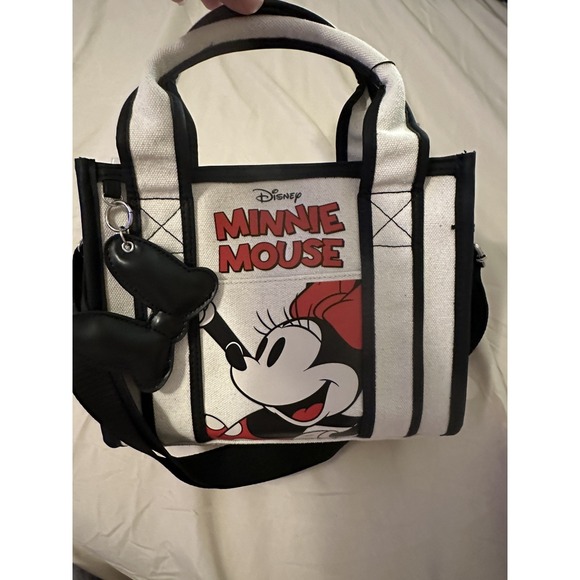 Disney Minnie Mouse Primark Tote Purse w/ Crossbody Strap & Bag Charms NWT - Picture 2 of 4